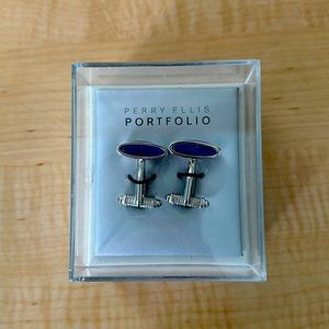 Perry Ellis Portfolio navy cuff links